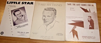 JOHNNY O'KEEFE  *Lot of 3 SHEET MUSIC - 1950's  VGC - image 1 of 2