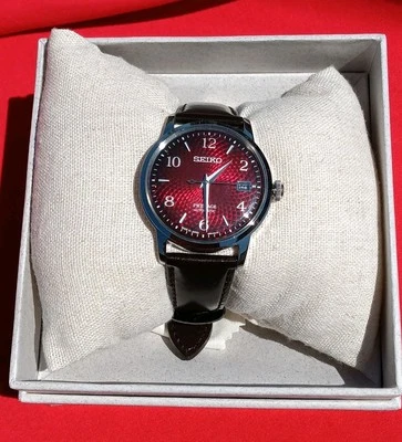 Seiko Persage Día Fecha Esfera Arándano 23 Joyas Automático 4R35 O4A0 con Caja.  Foto 1 de 4
