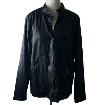 Chaqueta de Moto Jamie Sadock Perforada Imitación Cuero Mujer’s M Negra Estilo 72610 Foto 1 de 4