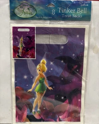 8 bolsas de botín Disney Tinker Bell suministros de fiesta de cumpleaños Tinkerbell FS Foto 1 de 2