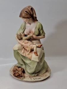  Grande Statua Scultura Capodimonte Giuseppe  Armani La Maternità Fimata Vintage - Imagen 1 de 17