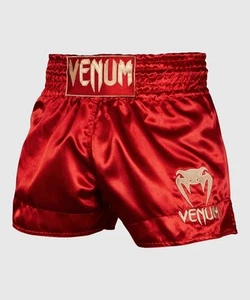Pantalones Cortos Venum Clásicos Muay Thai - Rojo/Dorado - Grandes - Imagen 1 de 3