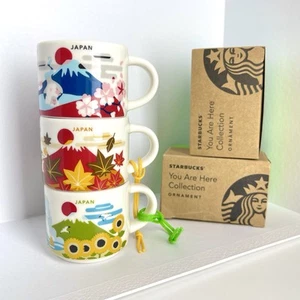 You Are Here Collection Japan set of 3 Starbucks mini Mug Cup 2oz ORNAMENT New - Picture 1 of 20