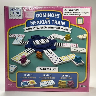 Dominó y Tren Mexicano SELLADO Juegos de Búfalo Fiesta Familia Primeros Juegos Foto 1 de 3