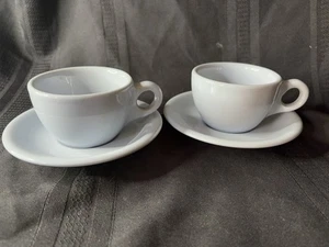 VINTAGE BLAUE BÜFFEL PORZELLAN TASSEN & UNTERTASSEN - Bild 1 von 7