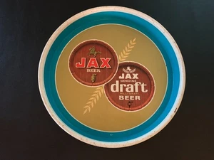 Bandeja para servir cerveza de barril genuina vintage Jax/Jax 13" - azul blanco y dorado - Imagen 1 de 5