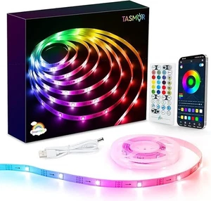 LED Streifen 2m Steuerbar via App USB LED TV Hintergrundbeleuchtung Sync - Bild 1 von 5