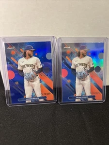 2025 Topps Finest Freddy Peralta #8 Lot of 2 Milwaukee Brewers /200 & /325 - Bild 1 von 4