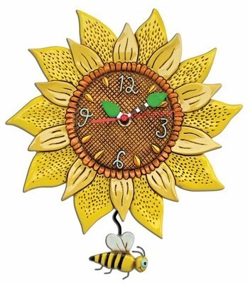 Bee Sunny Sunflower - Pendulum Clock - Michelle Allen Designs - Image 1 of 1