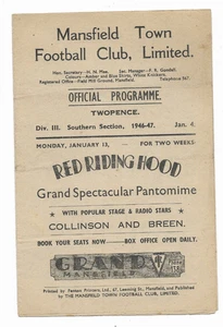 1946/47 Division 3 South - MANSFIELD TOWN v. TORQUAY UNITED - Picture 1 of 2