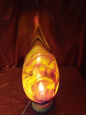 Alte Glaskunstlampe Tropfenform Tischlampe Stehlampe Wohl Murano Glas (5678) - Bild 1 von 4