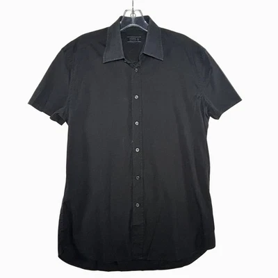 Camisa vintage Prada para hombre negra manga corta abotonada 40 15,75 Italia Foto 1 de 4
