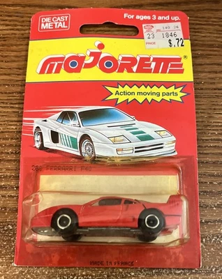 Majorette Ferrari F40 w/ Opening Rear Hatch #280 (1990s Movers - 200 Series)  - Image 1 of 3