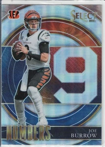 2021 Panini Select - Select Numbers Joe Burrow #SN-12 Silver Prizm - Picture 1 of 2