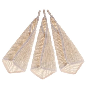 3 Pcs Cotton Linen Bath Wipe Scrub Cloths for Your Body Face Washer - Picture 1 of 12