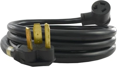 Cable de extensión Conntek 30 amperios 3 clavijas, 30 NEMA 10-30P a 10 pies, negro  Foto 1 de 3