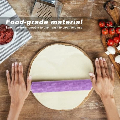 (Grid)Fondant Cake Rolling Pin Embossing Roller Bakery Cookies Pastry Decorating - Image 1 of 4