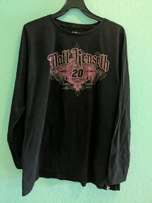 Camiseta para mujer Matt Kenseth #20 1X negra manga larga Nascar Racing lámina rosa Foto 1 de 4