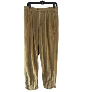 Vintage Eddie Bauer Corduroy Pants Mens 33x32 Grunge Cords Cuffed Pleated - Picture 1 of 6