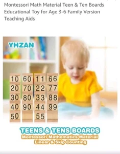 MONTESSORI Insert Wood Board Number Counting Tool Kids. S7 - Picture 1 of 5