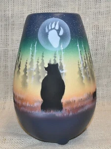 Cedar Mesa Native American Made and Painted Pottery Woodland Shadows Bear Jar - Picture 1 of 5