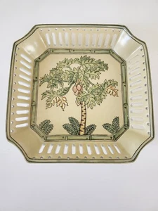 Vintage Dish Serving Platter Tropical Tree Collector Plate By Siddhia Hutchinson - Bild 1 von 6