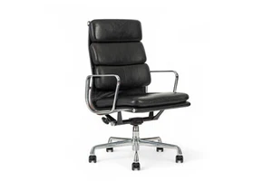 Authentic Eames Herman Miller Tall Black Leather Office Chair 2001 - Picture 1 of 13