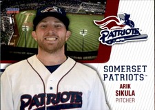 2016 Somerset Patriots Choice #23 Arik Sikula Vonore Tennessee TN Baseball Card
