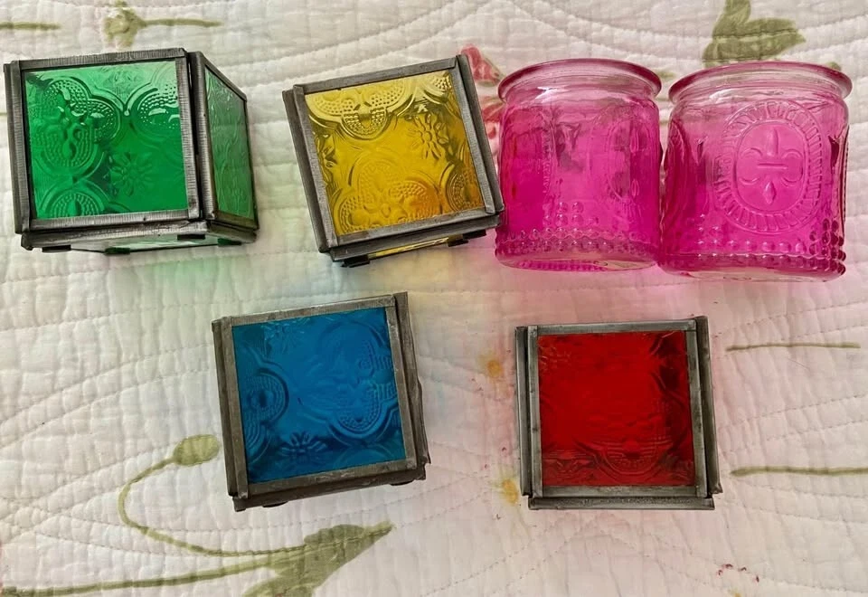 Rainbow Moroccan Tea Light Holders Set of 6 - Image 1 of 1