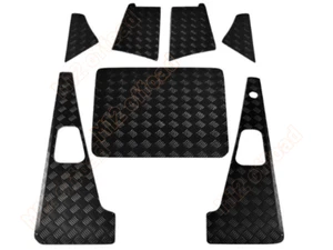 Defender 110 Puma Set With LHD Aerial hole 2mm Chequer Plate Powdercoated Black - Picture 1 of 11