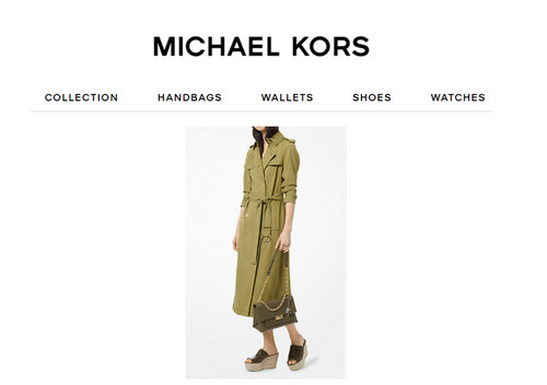 Michael Kors trench cappotto donna tessuto drappeggiato verde oliva taglia M nuovo con etichetta (era $295)
