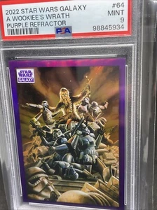 2022 Star Wars Galaxy Chrome Wookies Wrath PSA 9 Purple Refractor Chewbacca /25 - Picture 1 of 4