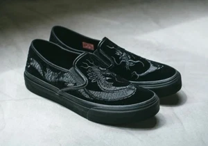 Vans x Deluxe Embroidered DRAGON "Suede" Slip On 10 Limited Edition Super Rare! - Picture 1 of 10