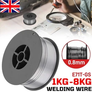 1-8KG Gasless Welding Wire MIG Flux Cored Wire Reel Spool Roll 0.8mm AWS E71T-GS - Picture 1 of 6