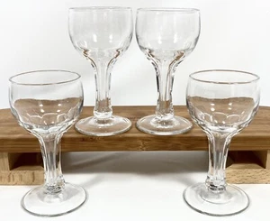 4 Bryce Petal Panel Hollow Stem Coupe Champagne Wine Goblets Bulbous Stem Vtg - Picture 1 of 24