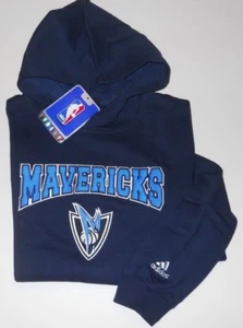 DALLAS MAVERICKS PULLOVER HOODED SWEATSHIRT BOYS SIZE LARGE (14/16) -BLUE- NWT - Picture 1 of 2