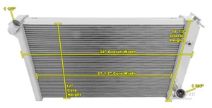 1973 74 75 76 Chevrolet Corvette 3 Row Alum CA Radiator - Bild 1 von 7