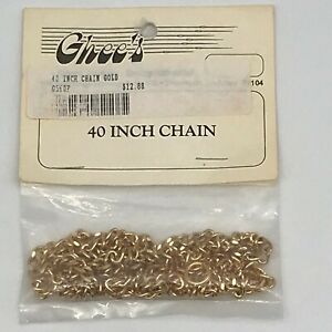GHEE'S #4936 -40 INCH CHAIN WITH 2 JUMP RINGS-GOLD