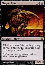 *FOIL* Plague Sliver 1x MtG Time Spiral ENGLISH SP/NM