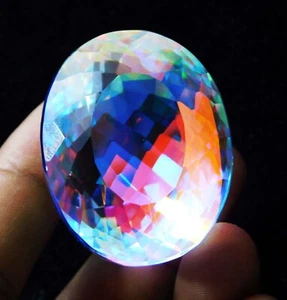 275.40 Ct Natural Brazilian Multi-Color Mystic Topaz Oval Loose Gem Certified - Picture 1 of 7