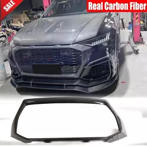 For Audi RSQ8 RS Q8 2020-2024 Real Carbon Front Grille Center Grill Cover Trim - Picture 1 of 13