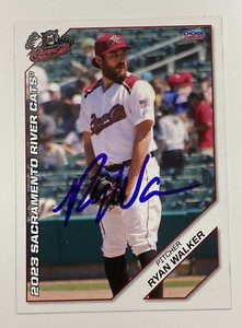 2023 Sacramento River Cats Ryan Walker RC Rookie Giants Signed Autographed Auto