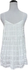 Canotta J.Crew nuova con etichetta plissettata tux cami spaghetti strap bianca taglia 4 - Foto 1 di 4