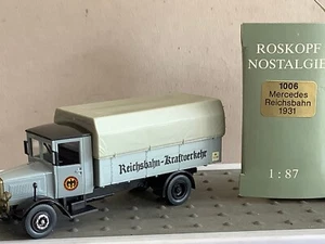 ✅ Roskopf Nostalgie 1006 1:87 Mercedes Reichsbahn 1931 (EW366-5R7/7) - Foto 1 di 3