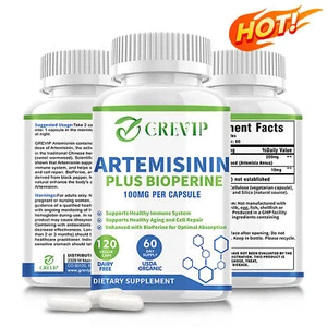 120 pièces d'artémisinine 100 mg - absinthe douce, biopérine - santé - Imagen 1 de 12