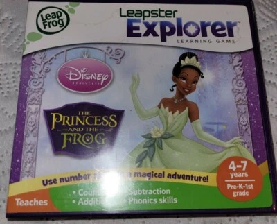 LEAPFROG LEAPSTER THE PRINCESS AND THE FROG EXPLORER LEARNING GAME  - Image 1 of 2