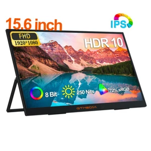 15.6'' Portable Monitor FHD 1920x1080p Dual Screen Extender USB Type-C mini HDMI - Picture 1 of 9
