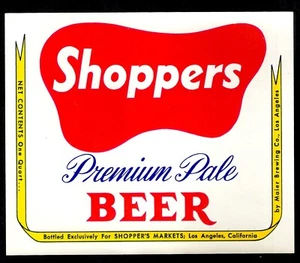 Shoppers Premium Pale Beer Bottle Label Lot of 5 - Picture 1 of 1