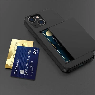 For iPhone 15 16 Pro Max 14 13 12 11 XR Wallet Case Shockproof Card Slot Holder  - Image 1 of 4
