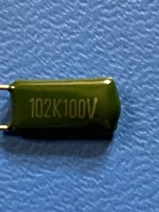 NEM102K100V CAP POLYESTER FILM 0.001uf 100V 10% NIC COMP (5 PER LOT) - Picture 1 of 6